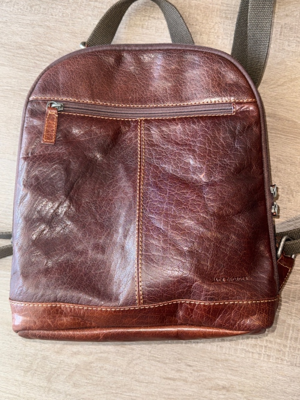 Jack Georges Voyager Small Leather Backpack - Brown excellent condition
